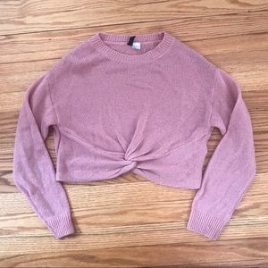 Knot Sweater Crop Top